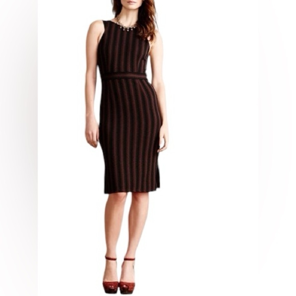Anthropologie Maeve Meridian Textured Knit Pencil Sheath Dress - Brown - Small - Picture 3 of 12